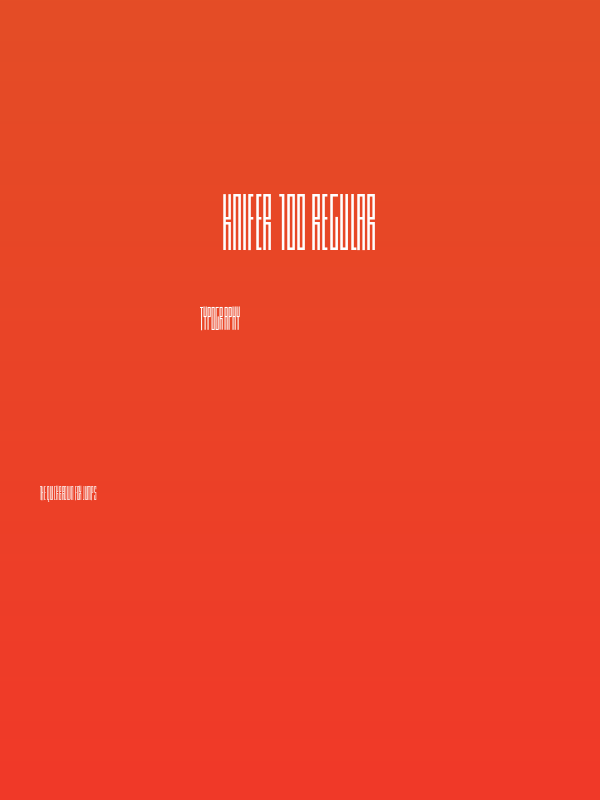 Knifer 100 Regular Poster