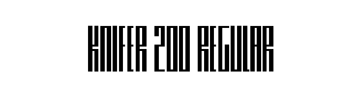 Knifer 200 Regular Font