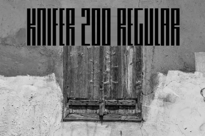 Knifer 200 Regular Font examples