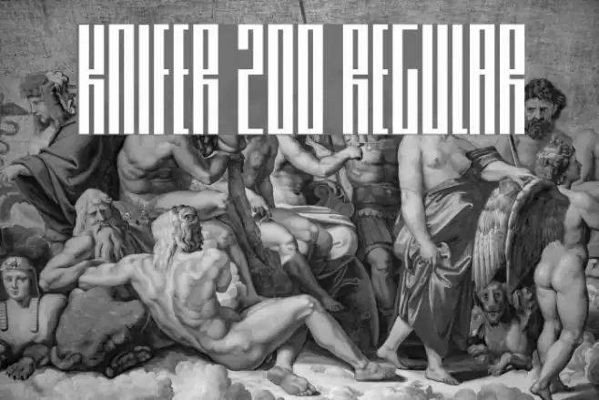 Knifer 200 Regular Font examples