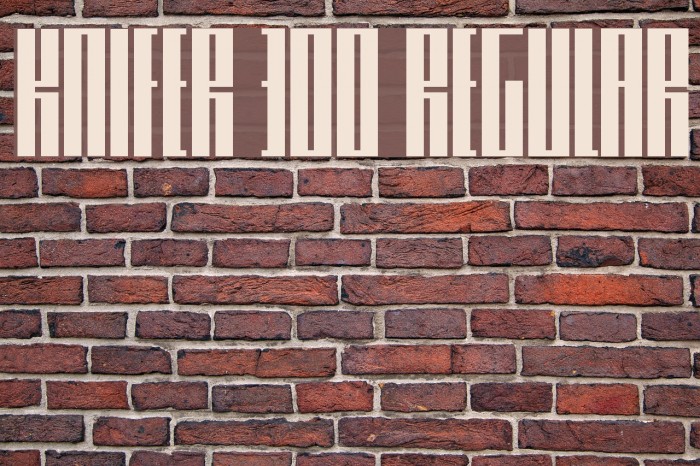 Knifer 300 Regular Font examples