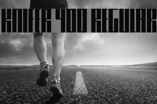 Knifer 400 Regular Font examples