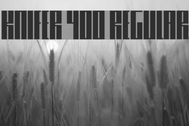 Knifer 400 Regular Font examples