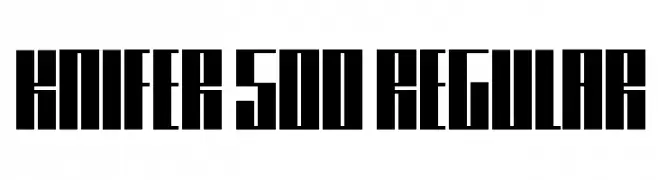 Knifer 500 Regular  Frei Schriftart Herunterladen