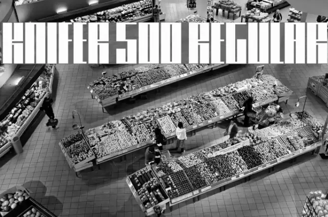 Knifer 500 Regular Font examples