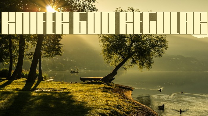 Knifer 600 Regular Font examples