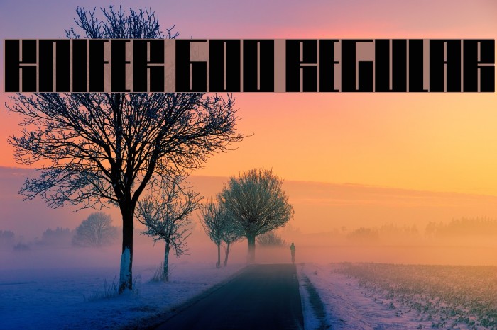 Knifer 600 Regular Font examples
