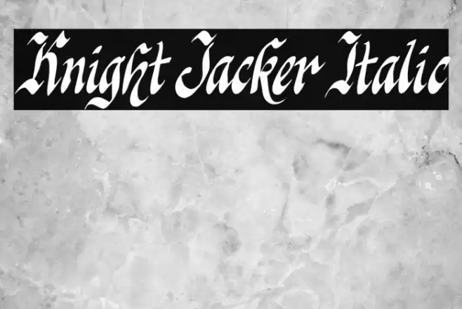 Knight Jacker Italic Font examples