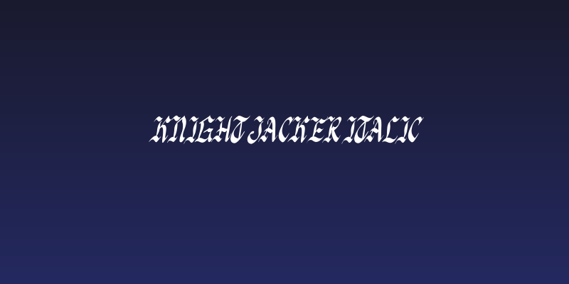 Knight Jacker Italic Social Header
