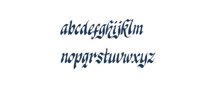 Knight Jacker Italic Lowercase