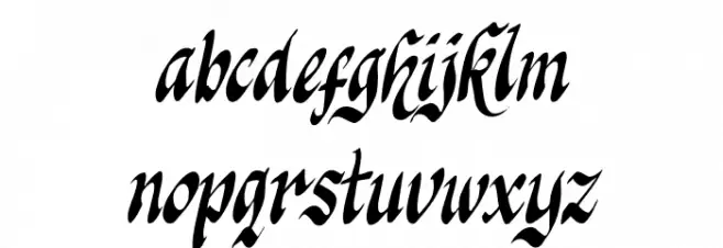 Knight Jacker Italic フォント 小文字