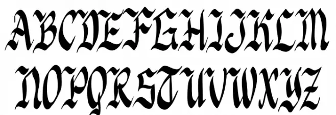 Knight Jacker Schriftart Groß