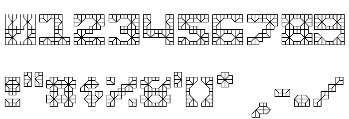 Knight Tiles Display Geometric Grout Font OTHER CHARS