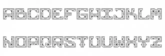 Knight Tiles Display Geometric Grout फ़ॉन्ट अपरकेस