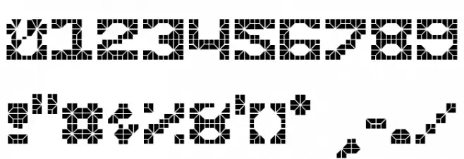 Knight Tiles Display Geometric Tiles Font OTHER CHARS