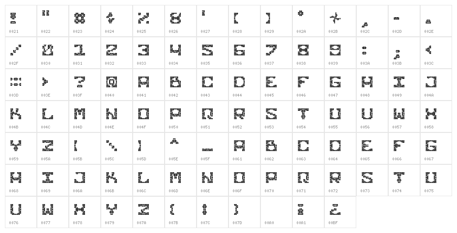 Knight Tiles Display Geometric Tiles Character Map