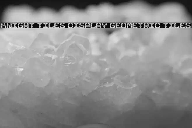 Knight Tiles Display Geometric Tiles Font examples