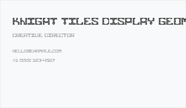 Knight Tiles Display Geometric Tiles Business Card