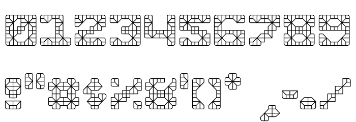 Knight Tiles Display Rounded Grout Font OTHER CHARS
