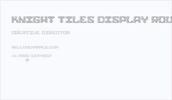 Knight Tiles Display Rounded Grout Business Card