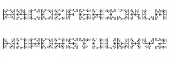Knight Tiles Display Rounded Grout Fonte MINÚSCULAS