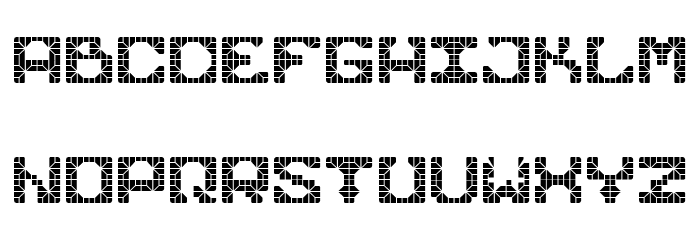 Knight Tiles Display Rounded Tiles Font LOWERCASE