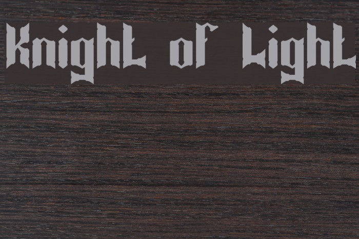 Knight of Light Font examples