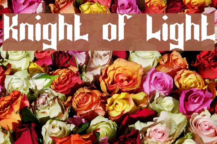 Knight of Light Font examples