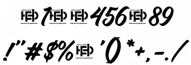 KnightBrushDemo Font OTHER CHARS