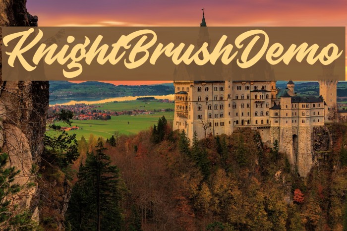 KnightBrushDemo Font examples