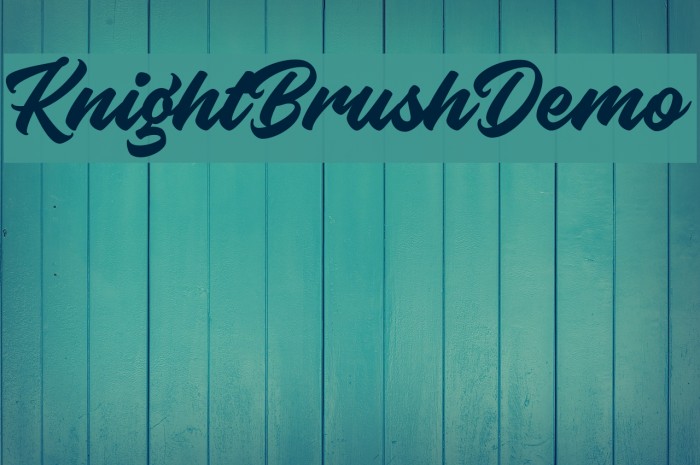KnightBrushDemo Font examples