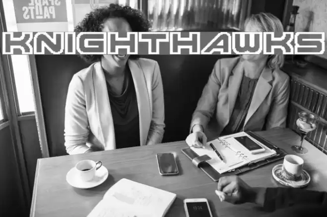 Knighthawks Font examples