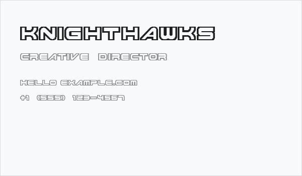 Knighthawks Business Card