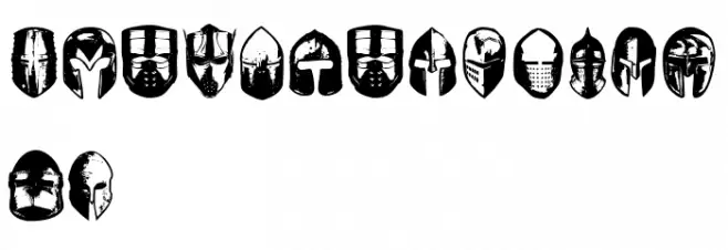 Knights Helmets Regular Font OTHER CHARS