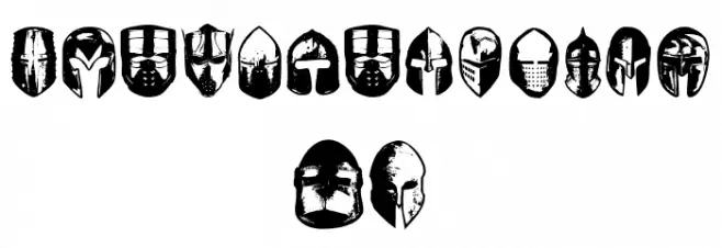Knights Helmets Regular 字体 大写