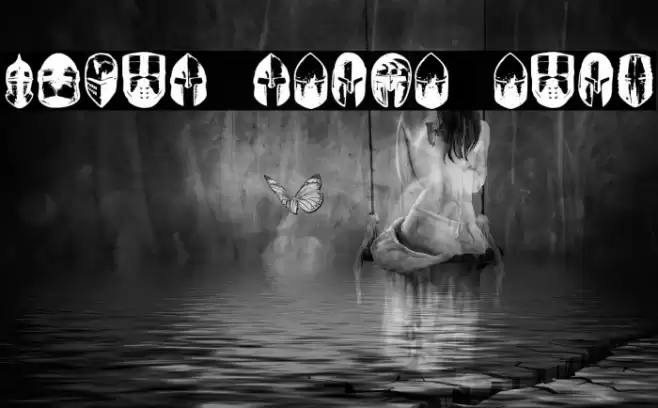 Knights Helmets Regular Font examples