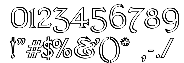 Knights Quest Callig フォント その他の文字