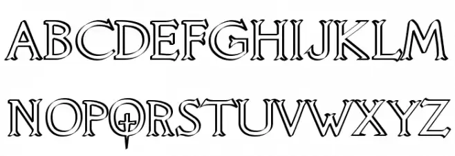 Knights Quest Callig फ़ॉन्ट अपरकेस