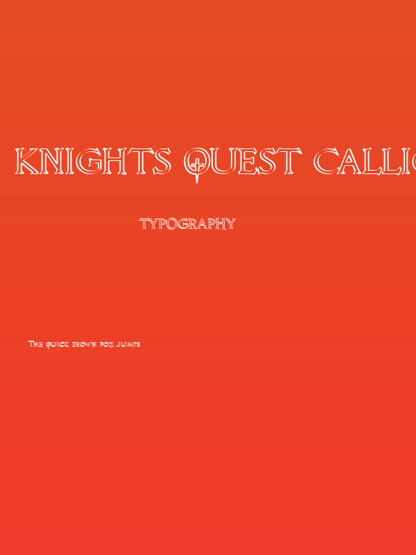 Knights Quest Callig Poster