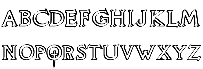 Knights Quest Callig フォント 小文字