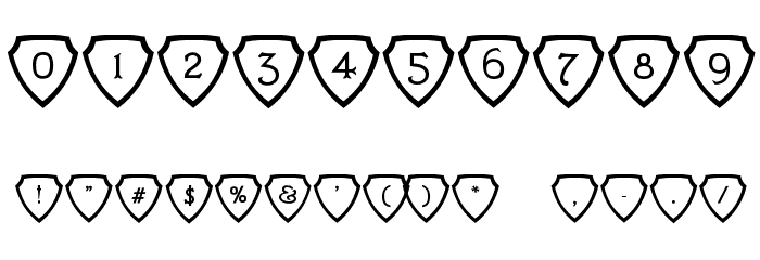 Knights Quest Shielded Font OTHER CHARS