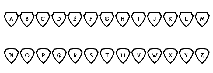 Knights Quest Shielded Font LOWERCASE