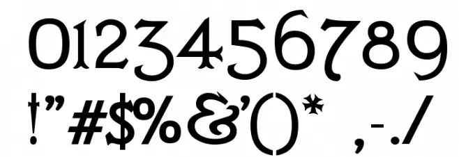 Knights Quest Font OTHER CHARS