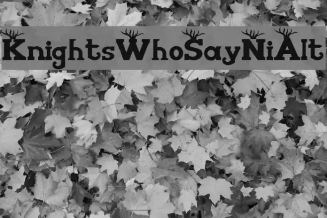 KnightsWhoSayNiAlt Font examples