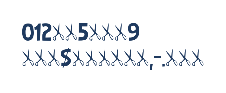 Knip DEMO Regular Other Characters