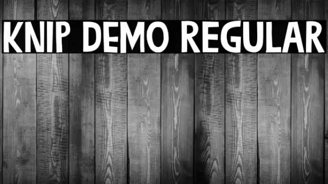 Knip DEMO Regular Font examples