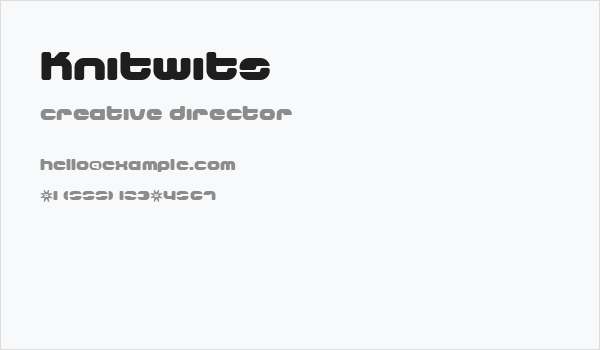 Knitwits Business Card