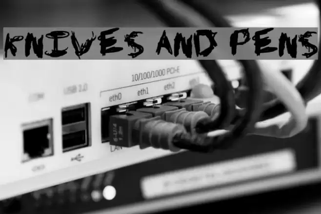 Knives and Pens Font examples