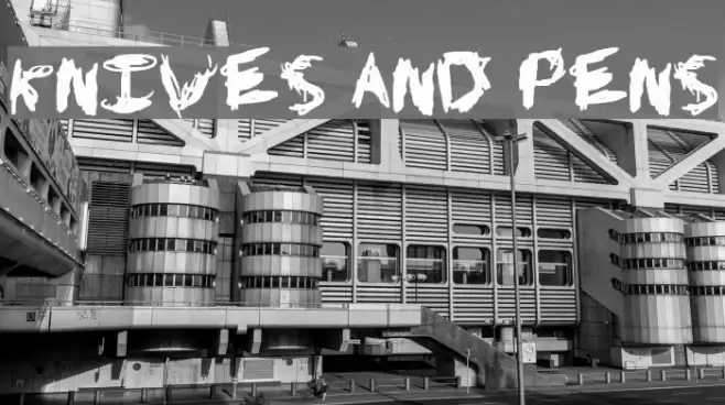Knives and Pens Font examples