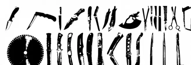 Knives Fonte MAIÚSCULAS